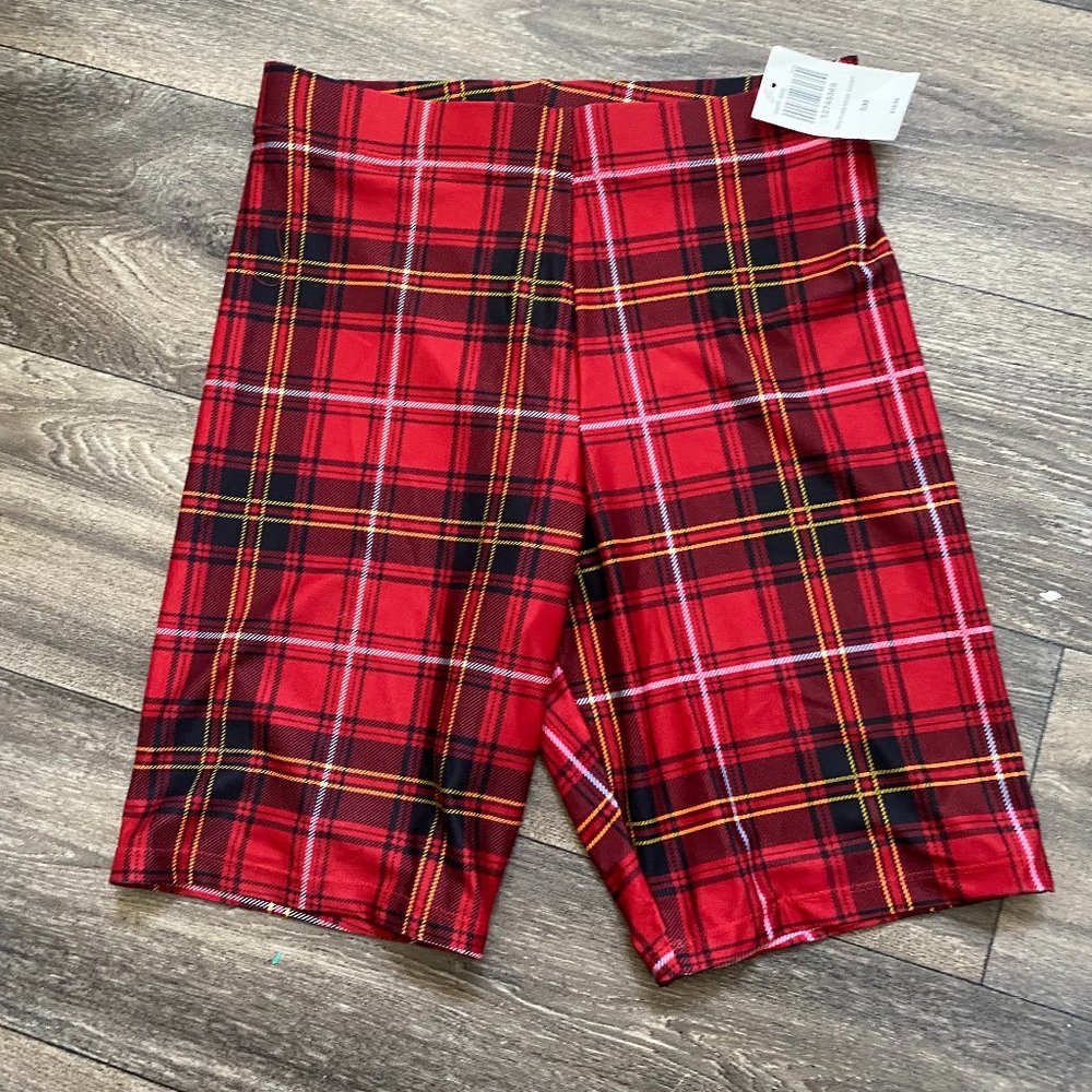Plaid Bike Shorts